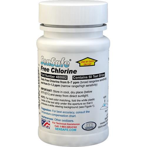 SenSafe Free Chlorine Test Strips 0-5 ppm (mg/l) image 0