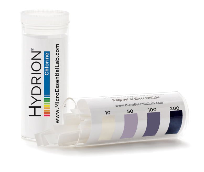 Hydrion Micro Chlorine Test Strips 10-200 ppm image 0
