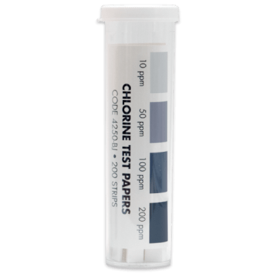 SenSafe Free Chlorine Test Strips 0-5 ppm (mg/l) offers a user friendly means to verify sanitiser levels in waters.