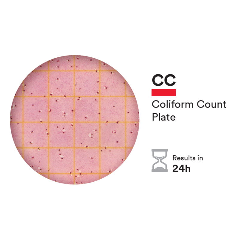 The Neogen Coliform Count Plates provide rapid 24 hour results.