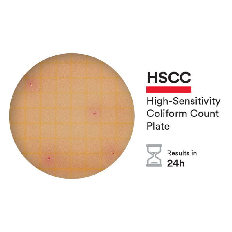 The Neogen Petrifilm High-Sensitivity Coliform Count Plate provides an overnight 24 hour result.